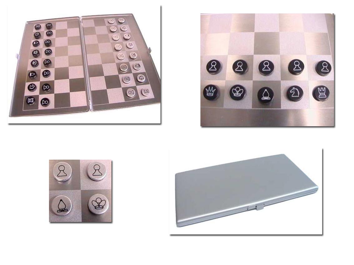 Магнитные металлические шахматы